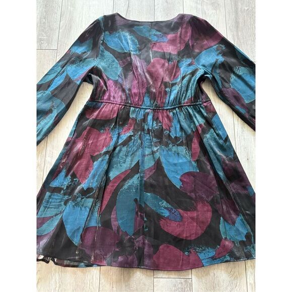 Ava & Viv shimmery large floral knee length dress size 2X - Picture 6 of 15